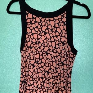 Loft mini dress in giraffe print.